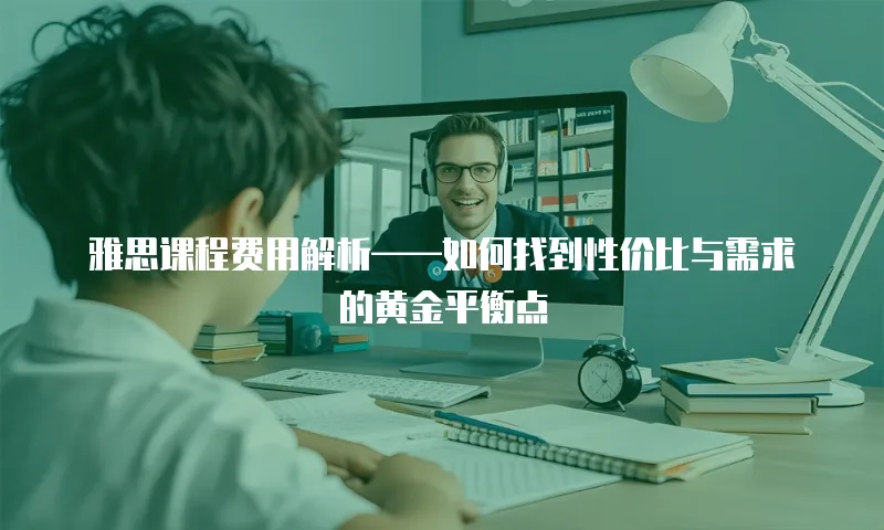 雅思课程费用解析——如何找到性价比与需求的黄金平衡点  