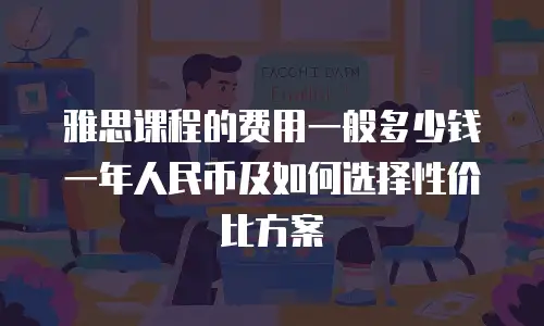 雅思课程的费用一般多少钱一年人民币及如何选择性价比方案