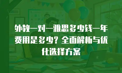 外教一对一雅思多少钱一年费用是多少？全面解析与优化选择方案