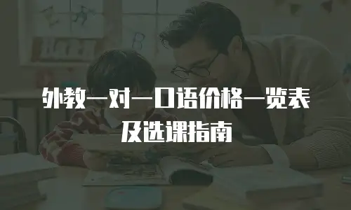 外教一对一口语价格一览表及选课指南