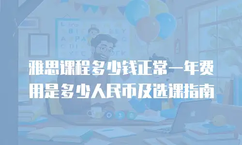 雅思课程多少钱正常一年费用是多少人民币及选课指南