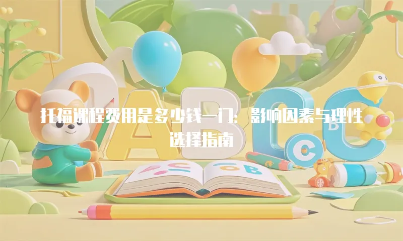 托福课程费用是多少钱一门：影响因素与理性选择指南