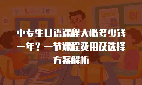 中专生口语课程大概多少钱一年？一节课程费用及选择方案解析
