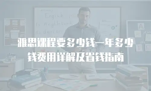 雅思课程要多少钱一年多少钱费用详解及省钱指南