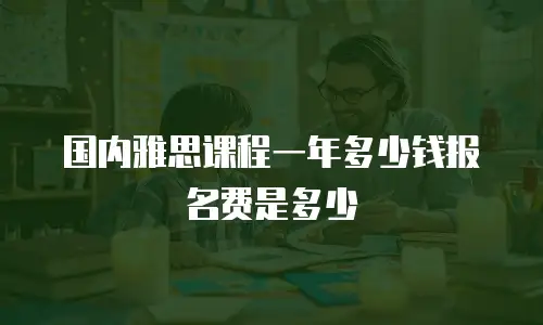 国内雅思课程一年多少钱报名费是多少