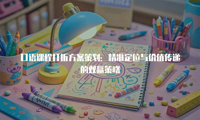 口语课程打折方案策划：精准定位与价值传递的双赢策略