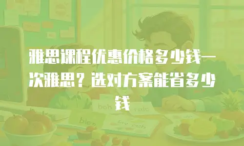 雅思课程优惠价格多少钱一次雅思？选对方案能省多少钱