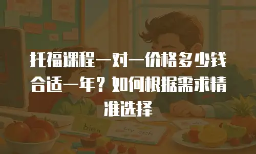托福课程一对一价格多少钱合适一年？如何根据需求精准选择