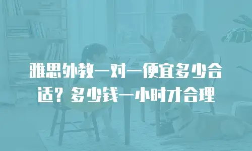 雅思外教一对一便宜多少合适？多少钱一小时才合理