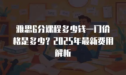 雅思6分课程多少钱一门价格是多少？2025年最新费用解析