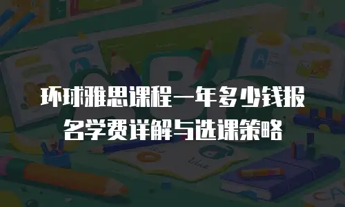 环球雅思课程一年多少钱报名学费详解与选课策略