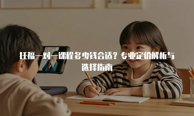 托福一对一课程多少钱合适？专业定价解析与选择指南  