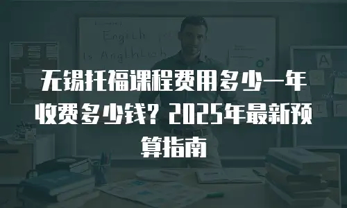 无锡托福课程费用多少一年收费多少钱？2025年最新预算指南