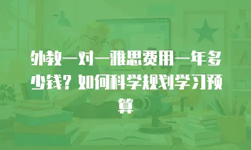 外教一对一雅思费用一年多少钱？如何科学规划学习预算