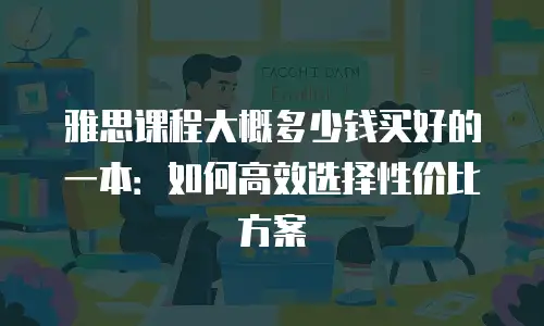 雅思课程大概多少钱买好的一本：如何高效选择性价比方案