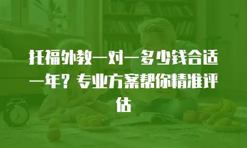 托福外教一对一多少钱合适一年？专业方案帮你精准评估