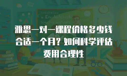 雅思一对一课程价格多少钱合适一个月？如何科学评估费用合理性