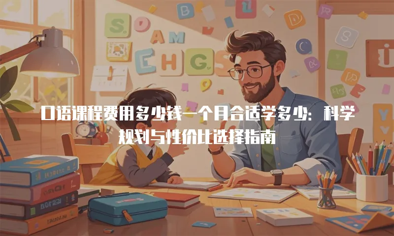 口语课程费用多少钱一个月合适学多少：科学规划与性价比选择指南