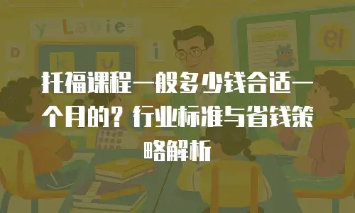 托福课程一般多少钱合适一个月的？行业标准与省钱策略解析