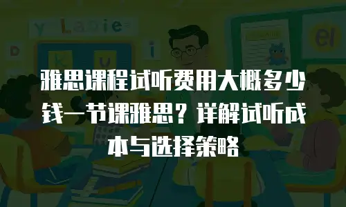 雅思课程试听费用大概多少钱一节课雅思？详解试听成本与选择策略