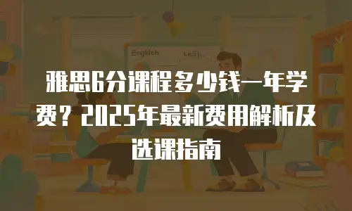 雅思6分课程多少钱一年学费？2025年最新费用解析及选课指南