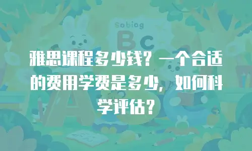 雅思课程多少钱？一个合适的费用学费是多少，如何科学评估？