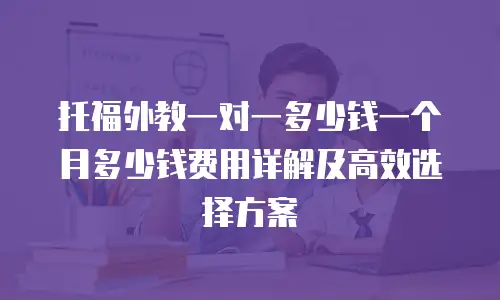 托福外教一对一多少钱一个月多少钱费用详解及高效选择方案