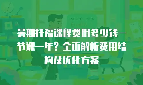 暑期托福课程费用多少钱一节课一年？全面解析费用结构及优化方案
