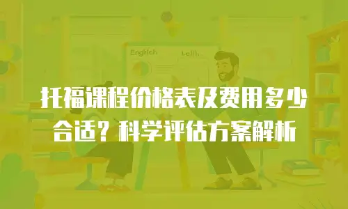 托福课程价格表及费用多少合适？科学评估方案解析