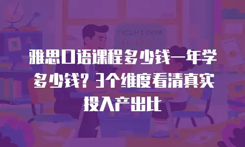 雅思口语课程多少钱一年学多少钱？3个维度看清真实投入产出比