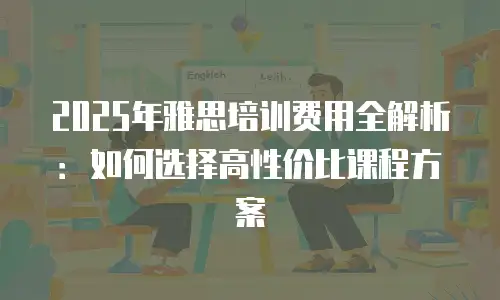 2025年雅思培训费用全解析：如何选择高性价比课程方案