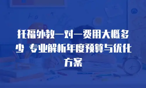 托福外教一对一费用大概多少 专业解析年度预算与优化方案