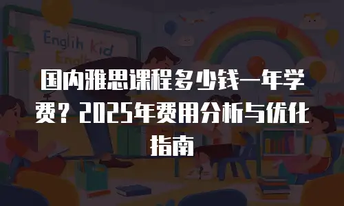 国内雅思课程多少钱一年学费？2025年费用分析与优化指南