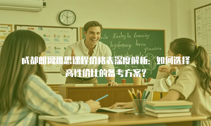 成都朗阁雅思课程价格表深度解析：如何选择高性价比的备考方案？