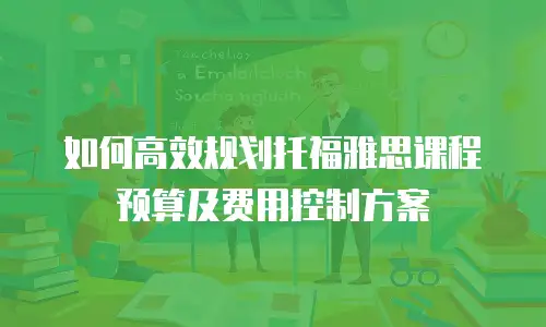 如何高效规划托福雅思课程预算及费用控制方案