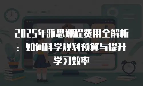 2025年雅思课程费用全解析：如何科学规划预算与提升学习效率
