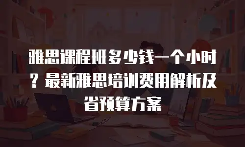 雅思课程班多少钱一个小时？最新雅思培训费用解析及省预算方案