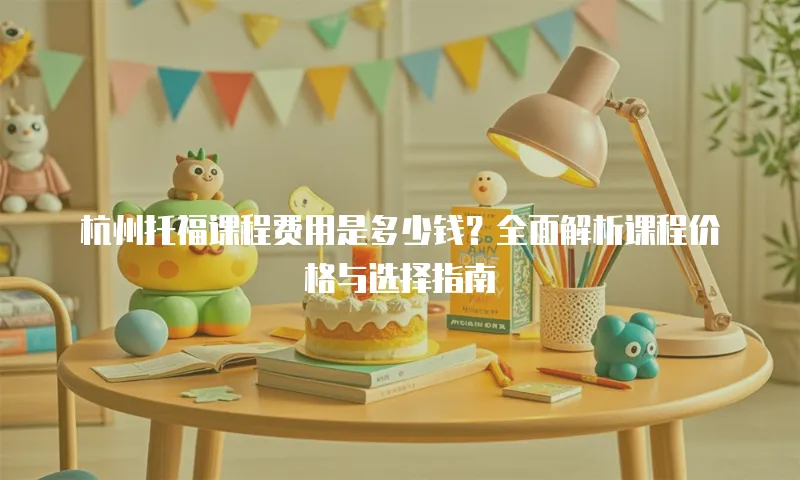 杭州托福课程费用是多少钱？全面解析课程价格与选择指南