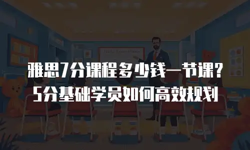 雅思7分课程多少钱一节课？5分基础学员如何高效规划