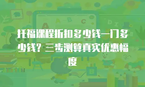 托福课程折扣多少钱一门多少钱？三步测算真实优惠幅度