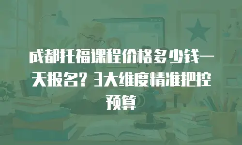 成都托福课程价格多少钱一天报名？3大维度精准把控预算
