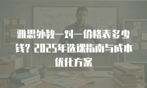 雅思外教一对一价格表多少钱？2025年选课指南与成本优化方案