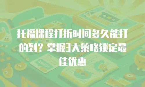 托福课程打折时间多久能打的到？掌握3大策略锁定最佳优惠