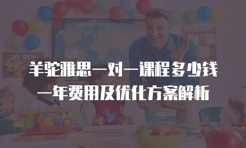 羊驼雅思一对一课程多少钱一年费用及优化方案解析