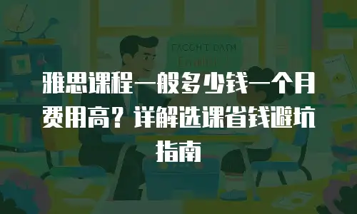 雅思课程一般多少钱一个月费用高？详解选课省钱避坑指南