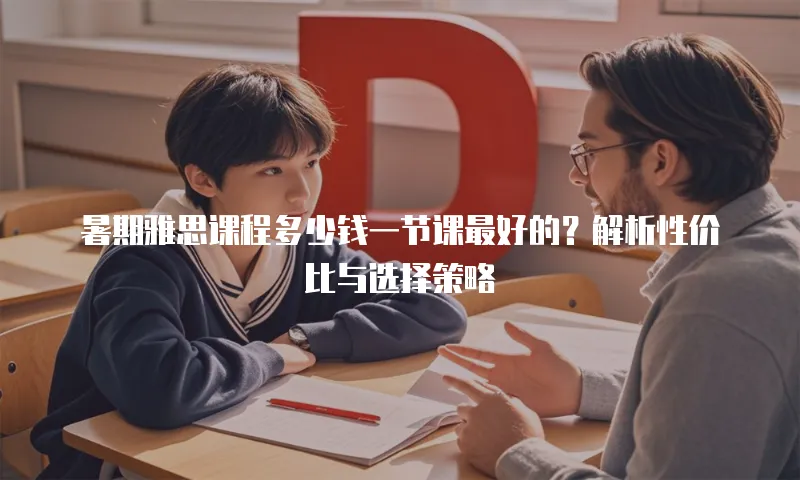 暑期雅思课程多少钱一节课最好的？解析性价比与选择策略