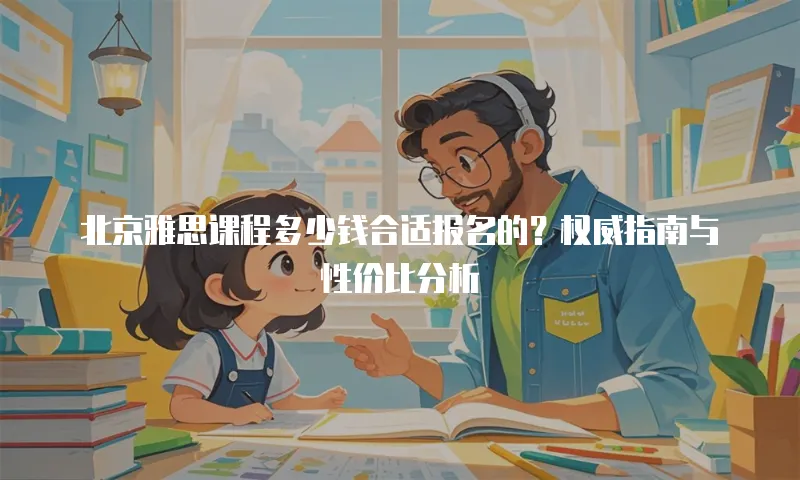 北京雅思课程多少钱合适报名的？权威指南与性价比分析