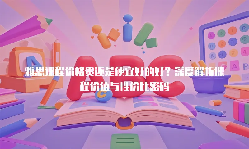 雅思课程价格贵还是便宜好的好？深度解析课程价值与性价比密码
