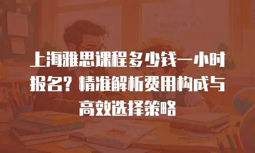 上海雅思课程多少钱一小时报名？精准解析费用构成与高效选择策略