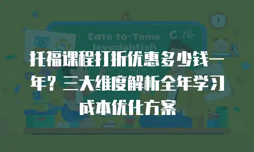 托福课程打折优惠多少钱一年？三大维度解析全年学习成本优化方案